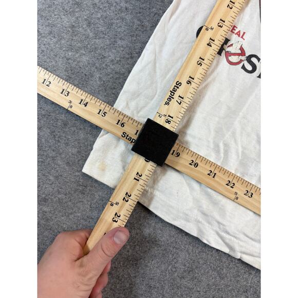 VINTAGE 80s The Real Ghostbusters Shirt Youth Medium White Single Stitch Tee USA - Picture 3 of 10